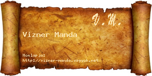 Vizner Manda névjegykártya
